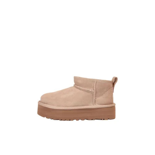 UGG CLASSIC ULTRA MINI Противоскользящая устойчивая к истиранию низкий топ обувь для малышей розовый для новорожденных и малышей