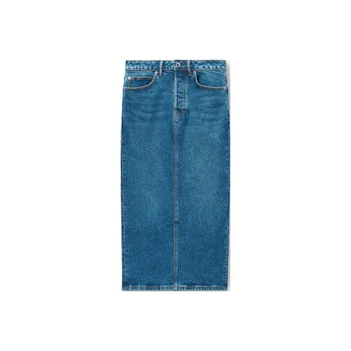 Alexander Wang FW24 Denim Long Skirt Women's Dark Blue Александр Wang FW24 Деним Длинная Юбка Женская Темно-синий