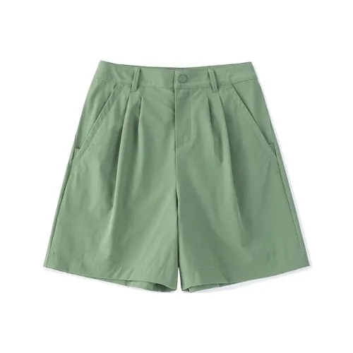 Anta Оливковый Темно-зеленый Женские Повседневные шорты
