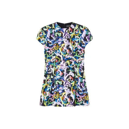 FANSIZHE VERSACE Короткий рукав Платье Женское Многоцветное