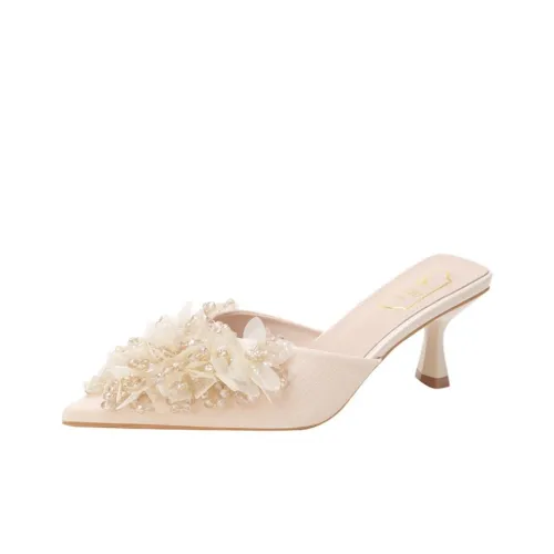 Lanza Резиновая подошва устойчивая к истиранию домашние тапочки женские абрикос