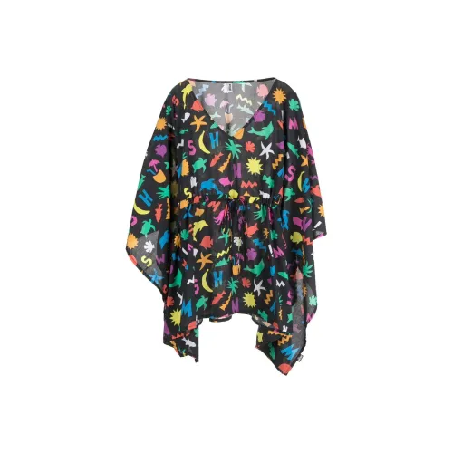 MOSCHINO Черное Женское Длинное Платье с Рукавами