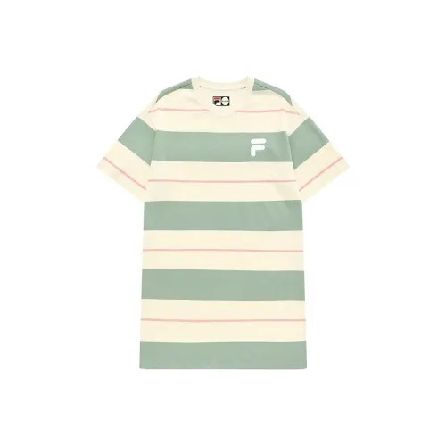 FILA FUSION TOKYO STUDIO Короткий рукав Платье Женское Каменно-серый Зеленый