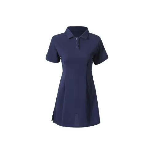 ZUKIZUKI Короткое платье с короткими рукавами женское темно-синий