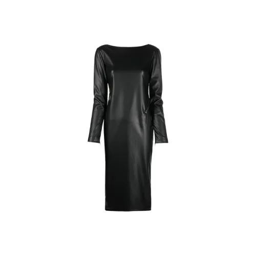 TOM FORD Черное Женское Длинное Платье с Рукавами