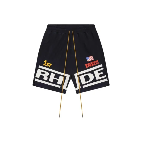 Rhude Pirelli, Collaboration Edition Черные Унисекс Повседневные шорты