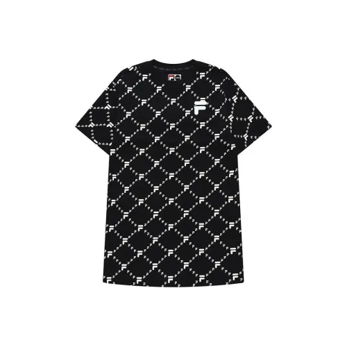 FILA FUSION TOKYO STUDIO Sports Lifestyle Collection Короткий рукав Платье Женское Черное