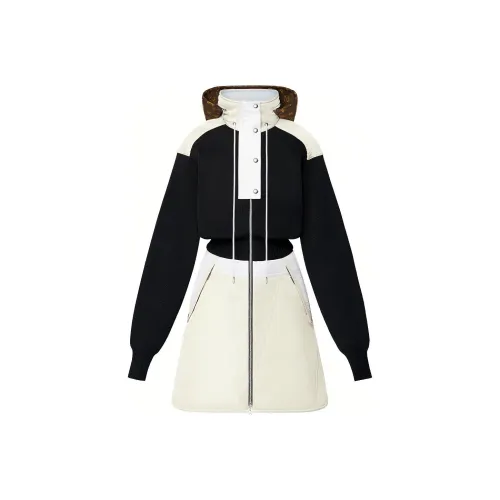 LOUIS VUITTON Длинное платье с длинными рукавами женское черное