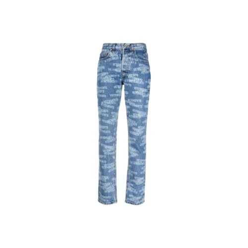 Vetements Синие Женские Джинсы