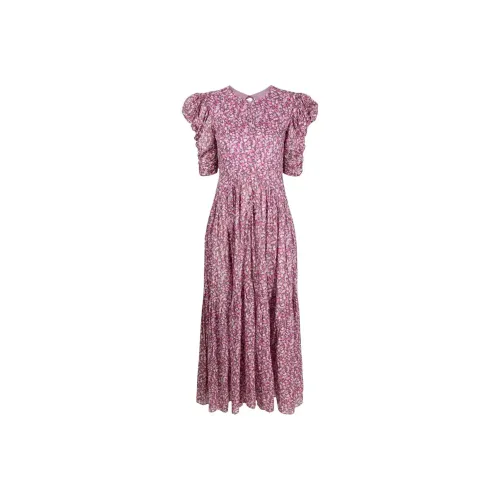 ISABEL MARANT Розовые Женские Короткие Платья с Рукавами