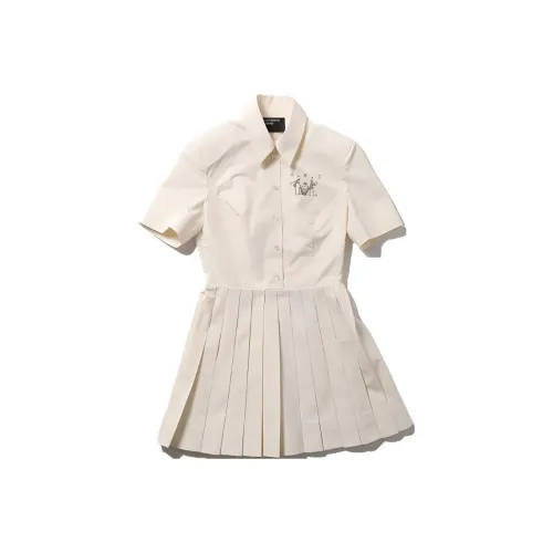 ENFANTS RICHES DEPRIMES SS25 Короткий рукав Платье Женское Айвори
