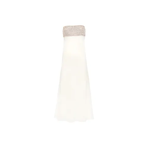 MIU MIU Белое Женское Платье без Рукавов