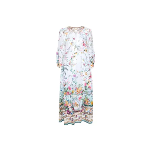 CAMILLA SS24 Длинное платье с длинными рукавами женское многоцветное