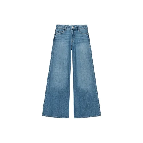ZARA Женские джинсы средне-голубого цвета