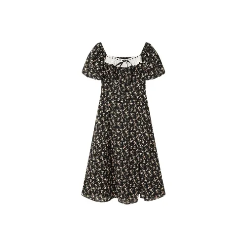 Pit Короткий рукав Платье Женское Цветочное