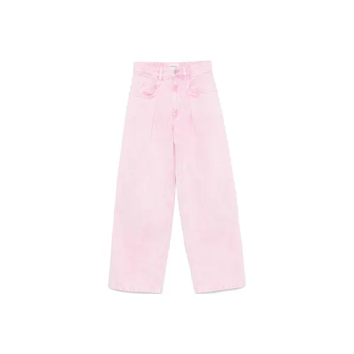 ISABEL MARANT ETOILE Розовые джинсы с эффектом бабл-гам для женщин