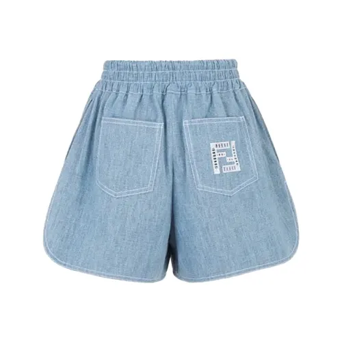 FENDI Повседневные шорты женские светло-синие