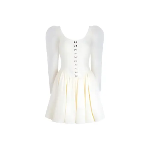 JORYAweekend Длинное платье с длинными рукавами женское цвет экрю