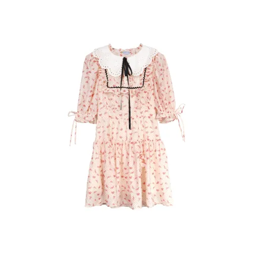 Bronze Lucia Red Женские Короткие Платья с Рукавами