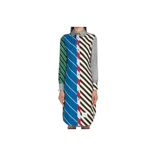 THOM BROWNE Золотой Женские Длинные Платья с Рукавами