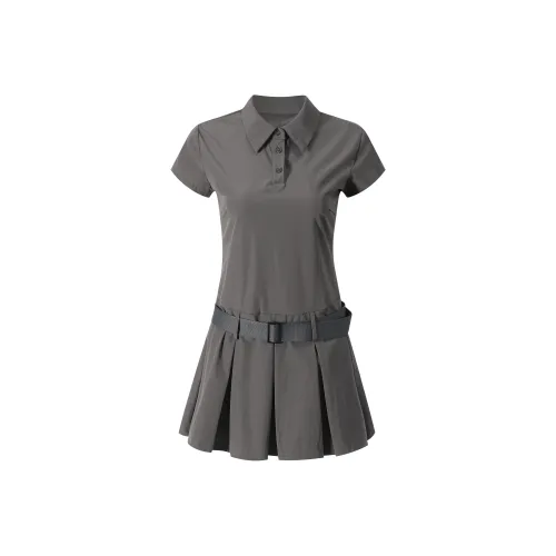 Nooidea Official Короткий рукав Платье Женское Серое