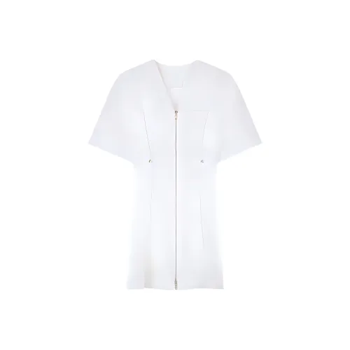 GIVENCHY SS21 Короткое платье с короткими рукавами женское белое