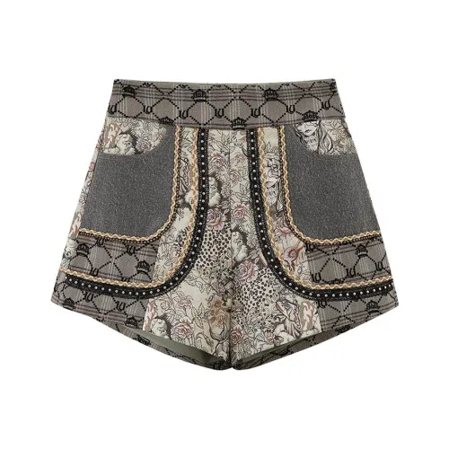 LULUALWAYS Коричневые Женские Повседневные Шорты