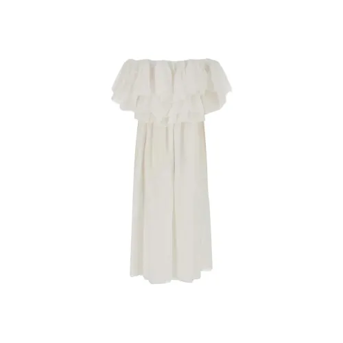 Chloe Короткий рукав Платье Женское Белое