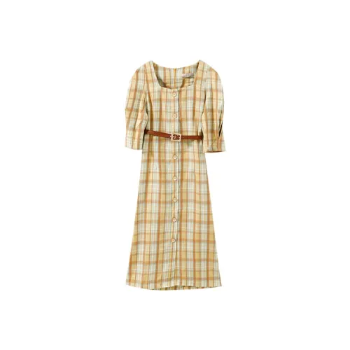 YUMOMO STAR Женские Платья с Коротким Рукавом