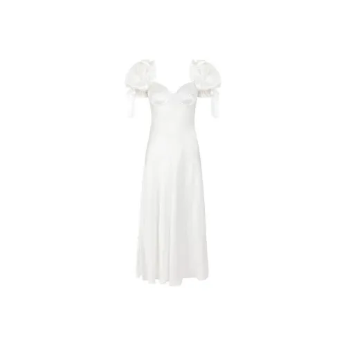 Selkie Collection x Клубничный Короткий С рукавами Платье Женское Цвет Слоновая кость