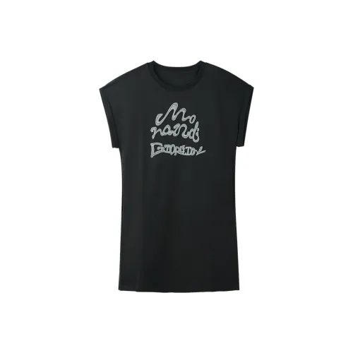 THE SEA LIFE x MOLANDI LIANMINGKUAN Короткое платье с короткими рукавами женское клеверно-серый