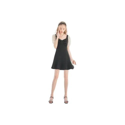 JORYAweekend Короткий рукав Платье Женское Черное