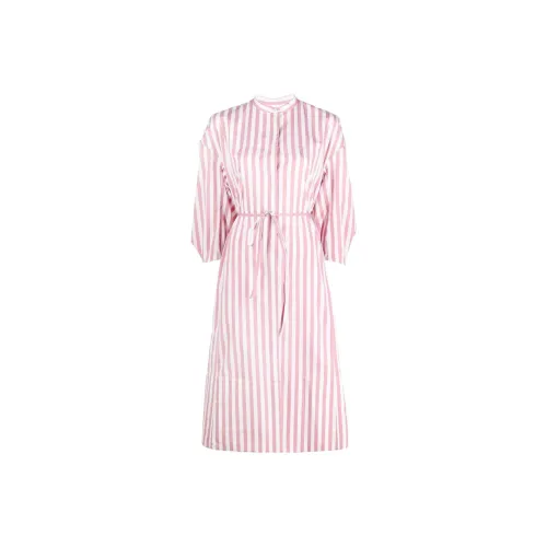 JIL SANDER Розовые Женские Короткие Платья с Рукавами