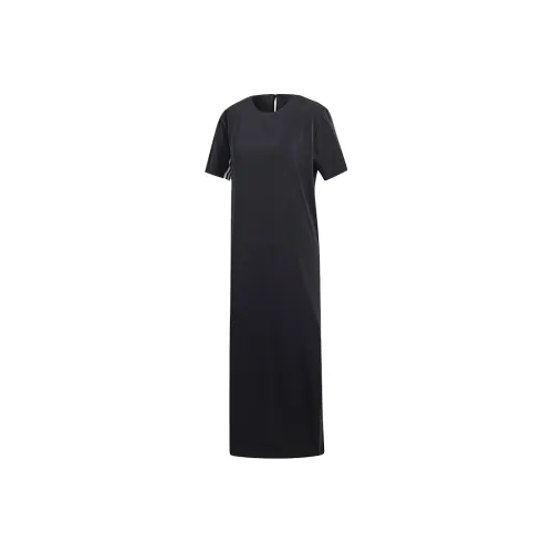 Adidas Originals Короткий рукав Платье Женское Черное