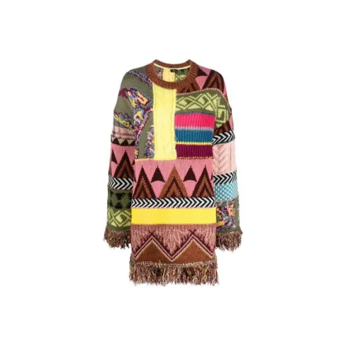 ETRO Многоцветные Женские Длинные Платья с Рукавами