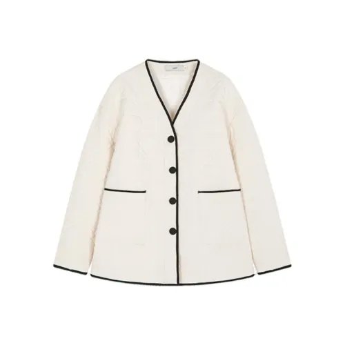 XWI Хлопковый пуховик женский светлый бежевый