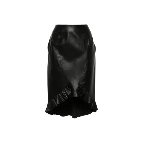 TOM FORD SS24 Кожа Длинная Юбка Женская Черная