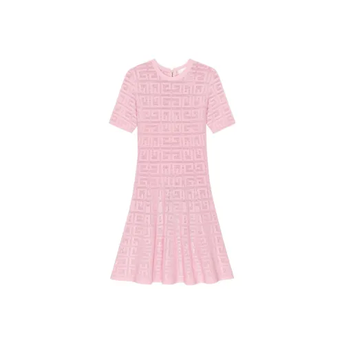 GIVENCHY SS22 Короткий рукав Платье Женское Розовый