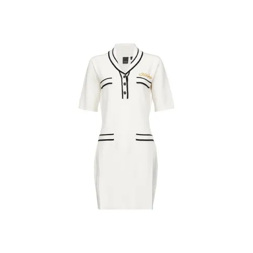 PINKO Белое Женское Короткое Платье с Рукавами