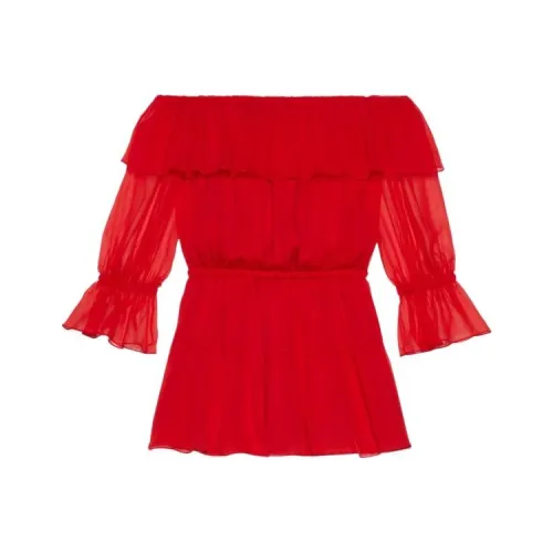 GUCCI Короткий рукав платье женское красное