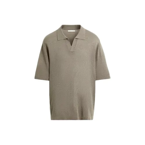 ZARA Поло Мужское Коричневый Темно-Серый Коричневый