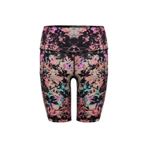 lululemon Fast and Free Цветочный Красный Многоцветный Женские Повседневные шорты