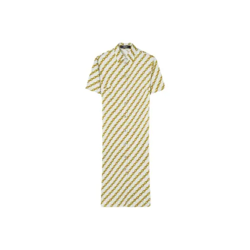 VERSACE FW24 Короткое платье с короткими рукавами женское многоцветное