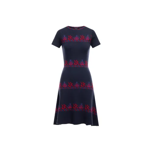 LIZZY Короткий рукав Платье Женское Темно-синий
