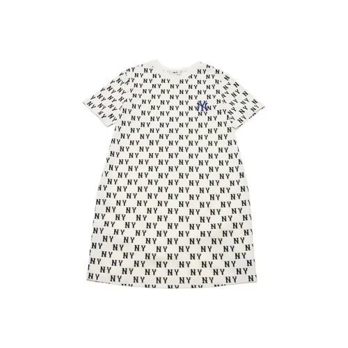 Mlb Base Logo New York Yankees SS24 Короткий рукав платье женское кремовое