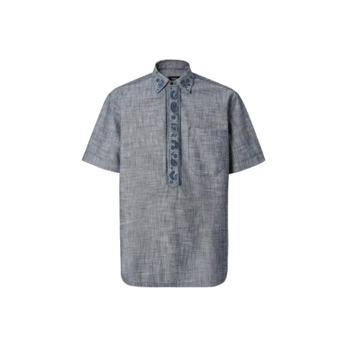 FENDI Blue Men's Shirts FENDI Синий Мужские Рубашки