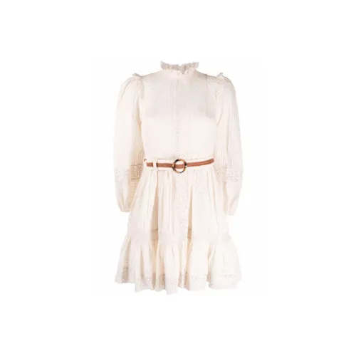 Zimmermann Белое Женское Длинное Платье с Рукавами