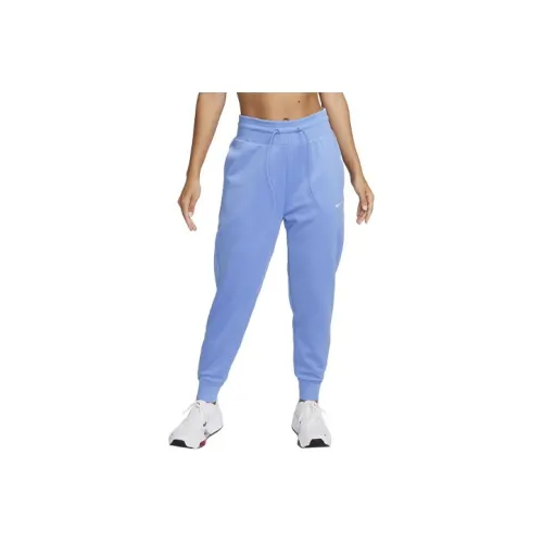 NIKE THERMA Форма one Синий Женские Вязаные Тренировочные Брюки