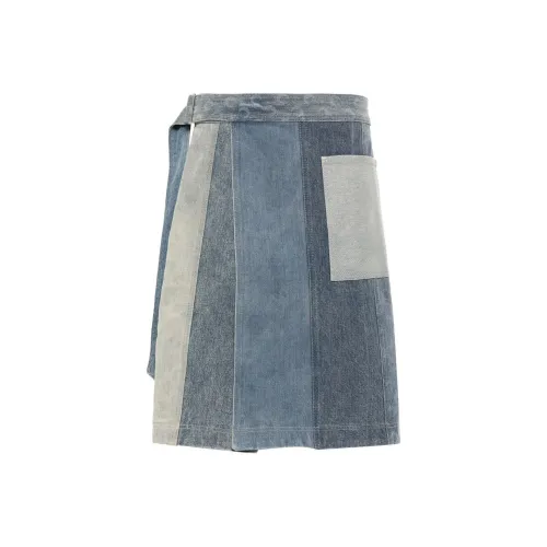 Marine Serre SS24 Denim Long Skirt Women's Blue