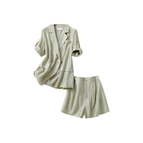 IHIMI Бизнес-костюм женский горохово-зеленый